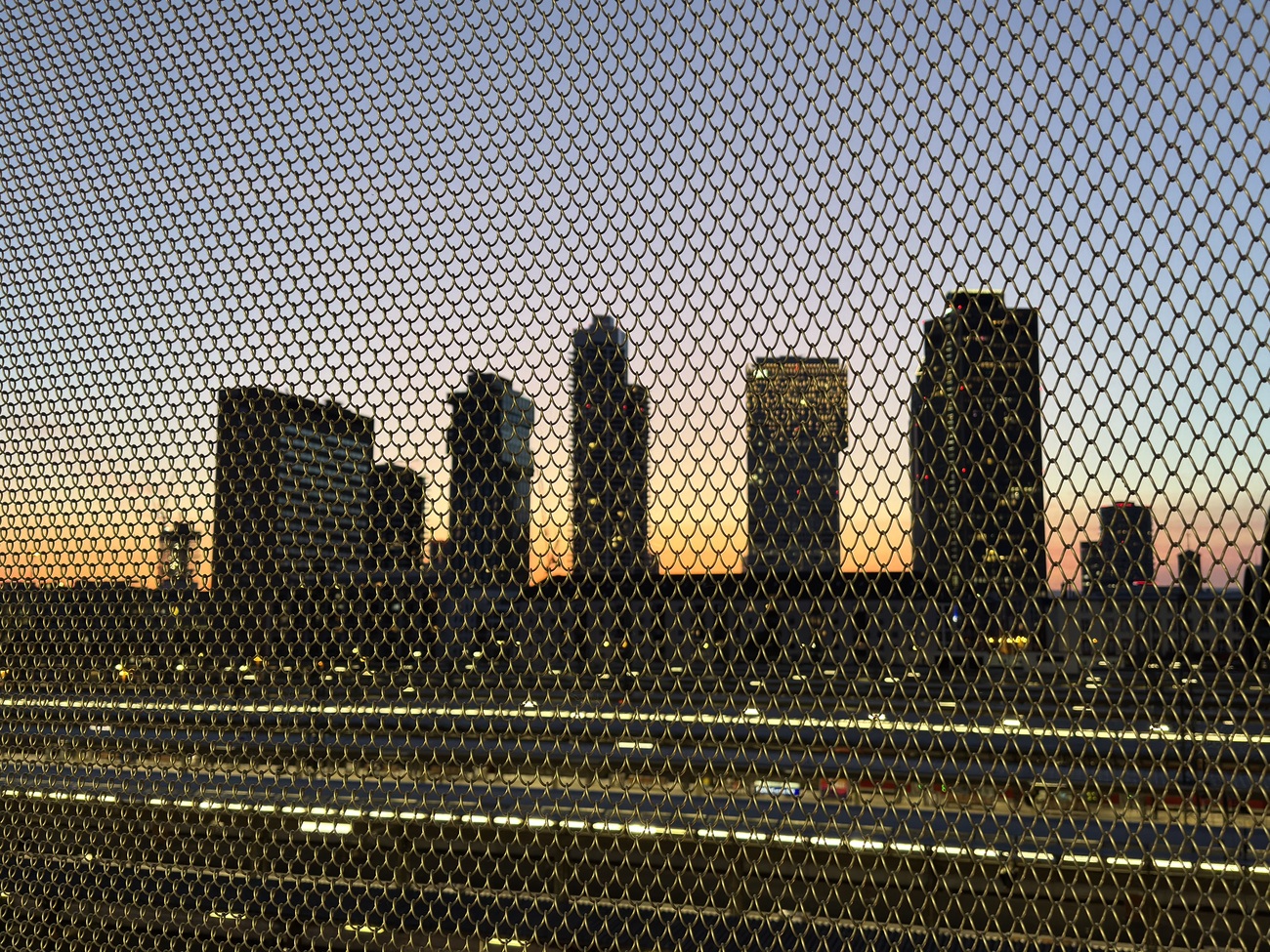 View of highrises, as seen from near the Frankfurt main station, Germany.