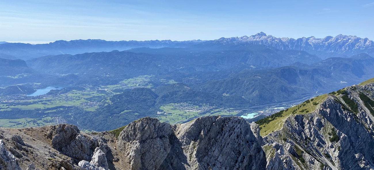 View from the Hochstuhl mountain, Austria, towards Slovenia.