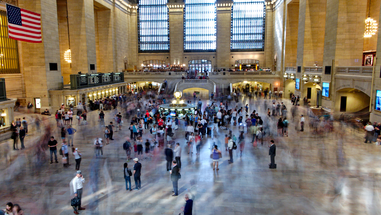 Rush hour at Central Station, New York City.