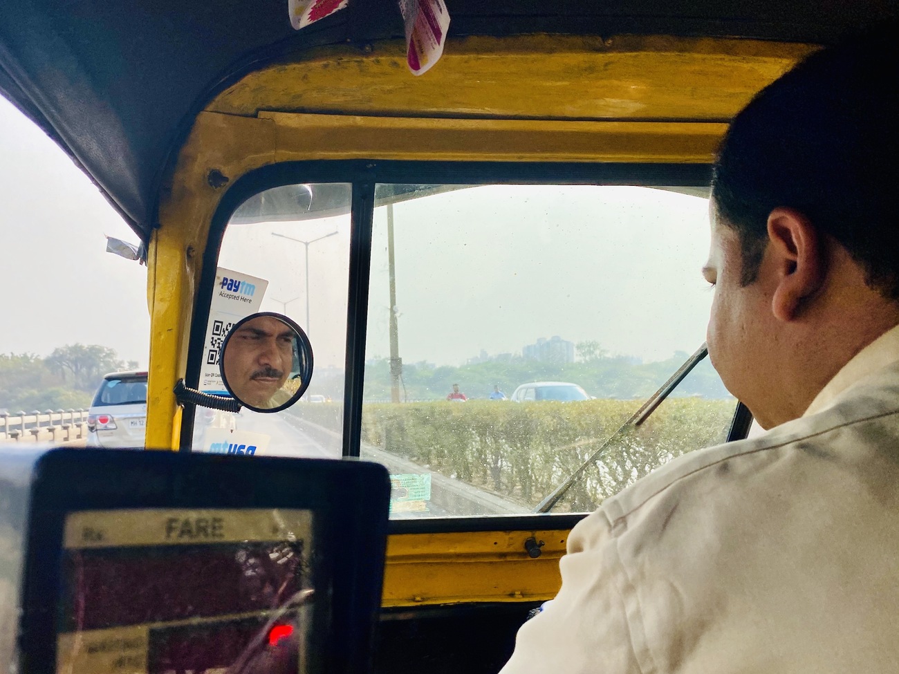Rickshaw driver in Pune, India.